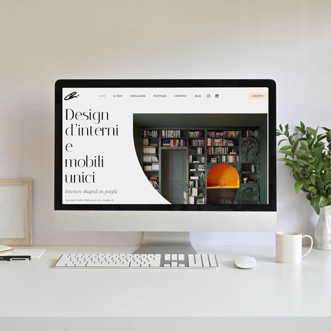 Gray and White Minimalist Desktop Mockup Instagram Post